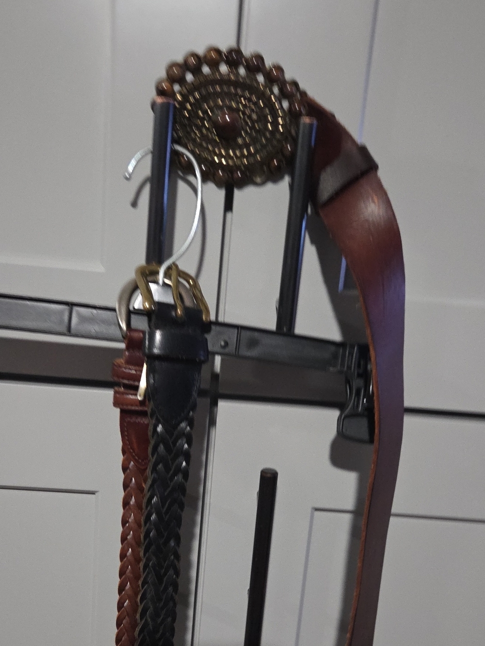 Braided Leather Belts - Brown, Black & Brown
